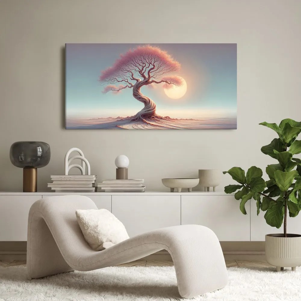 Obraz strom života v ružovom svetle