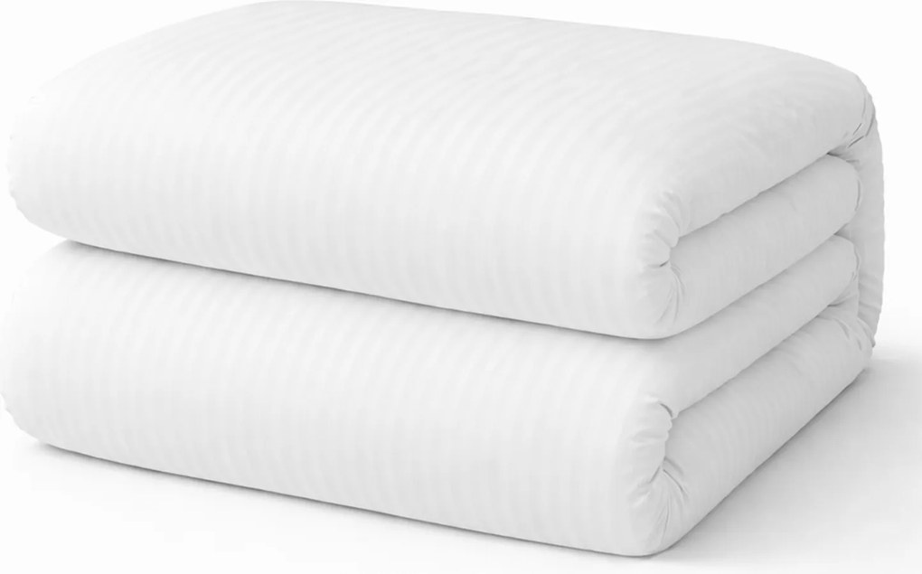 BAVLNENÉ OBLIEČKY STRIPES4 140X200 CM BIELE