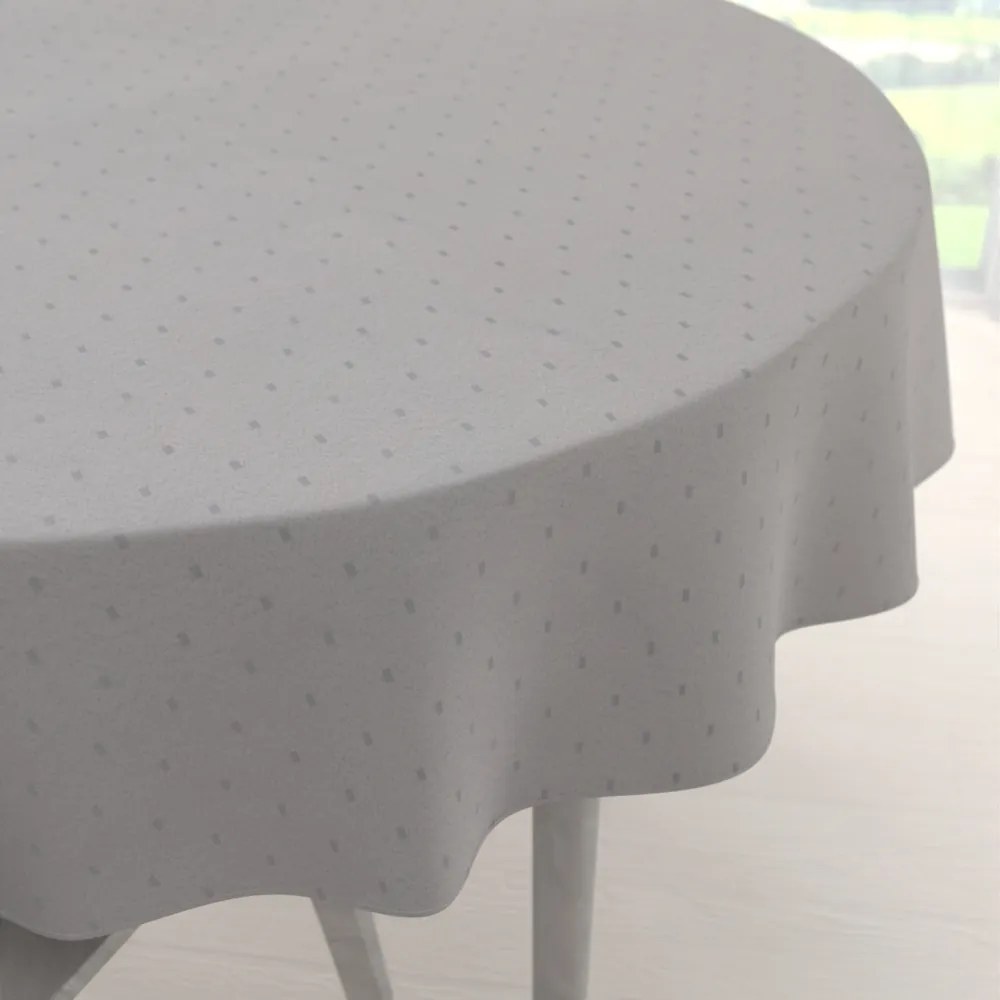 Biante Teflónový okrúhly obrus TF-080 Obdĺžničky na sivom Ø 80 cm