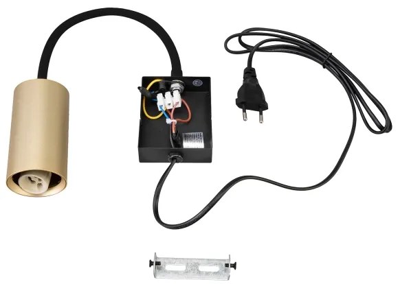 Brilagi - Flexibilná nástenná lampa SELE 1xGU10/30W/230V čierna/zlatá