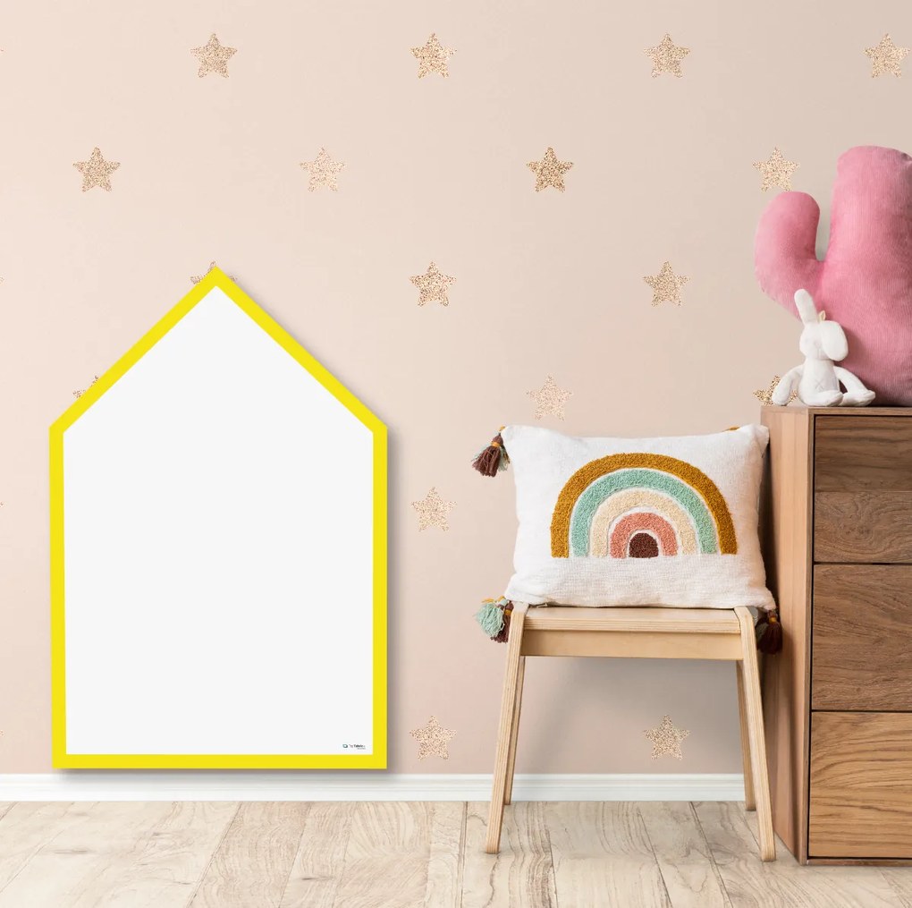 Toptabule.sk  Magnetická tabuľa Domček v drevenom ráme + 7 farieb rámu