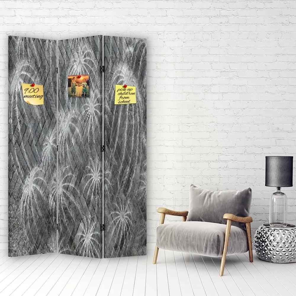 Gario Paraván Kaktusový abstrakt Rozmery: 145 x 170 cm, Prevedenie: Otočný paraván 360°