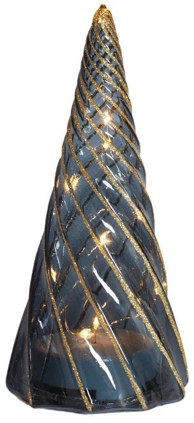 Čierna svetelná dekorácia na baterky ø 9,5 cm Vilma Tree – Sirius