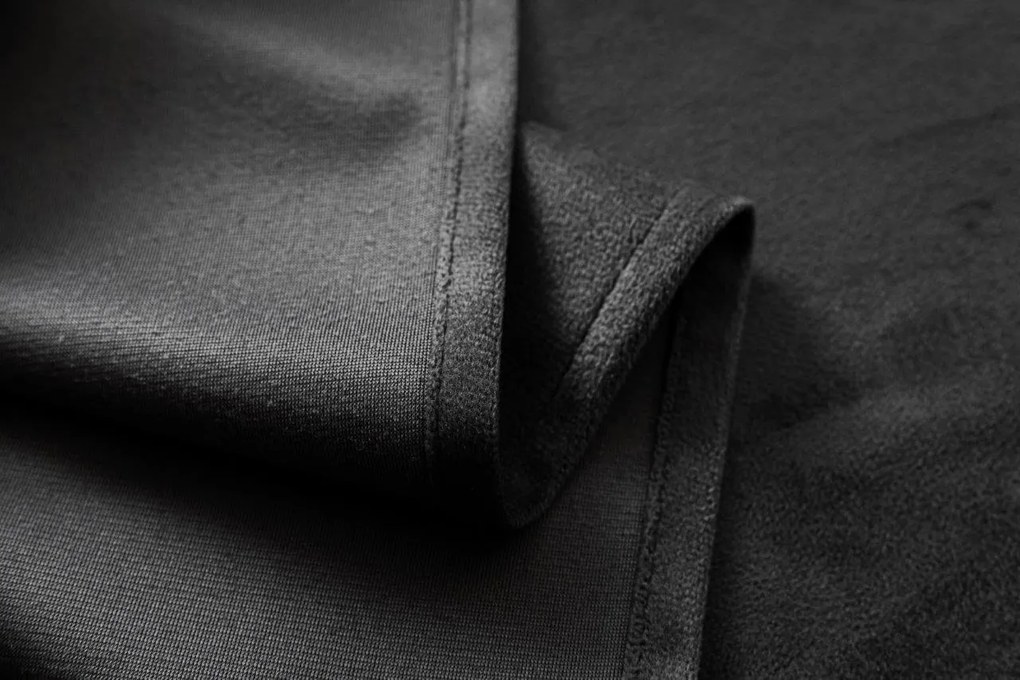 Tmavosivý zatemňovací záves VELVET 140x250 cm Zavesenie: Kovové krúžky