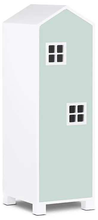 Detská skriňa domček 126 cm - mentol
