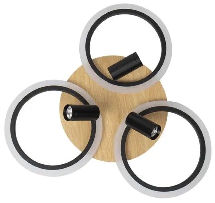 LED Stmievateľné stropné svietidlo LED/70W/230V 3000-6500K čierna/hnedá + DO