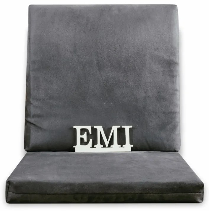 Poduška na stoličku sivá EMI, 60x60x5 cm