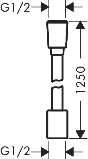 Hansgrohe Designflex, textilná sprchová hadica 1250 mm, chrómová, HAN-28220000