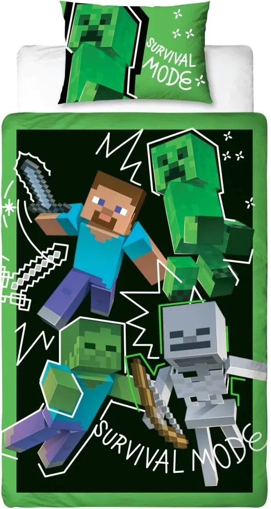 Detské obliečky MINECRAFT MOOD farebné Rozmer obliečky: 70 x 80 cm | 140 x 200 cm