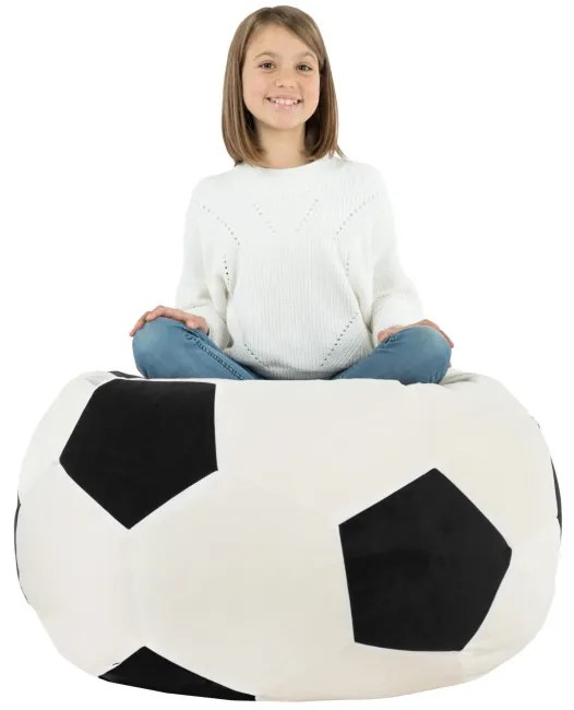 Plyšový sedací vak Futbal čierny
