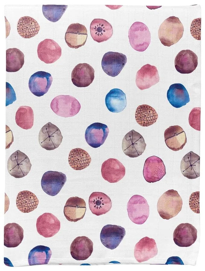 Biela mušelínová detská deka 75x100 cm Shells – Mijolnir