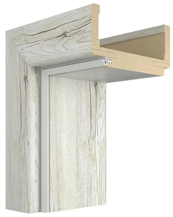 Regulovaná zárubňa 60P 100-139 dub snežný