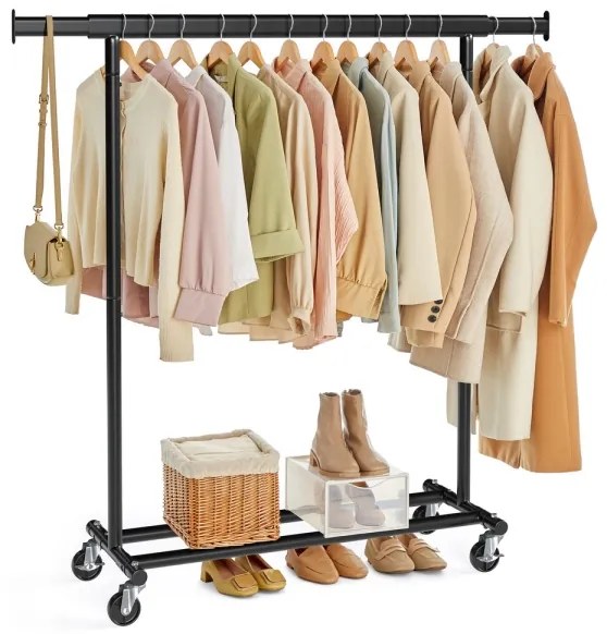 Mobilný stojanový vešiak LINEA čierny