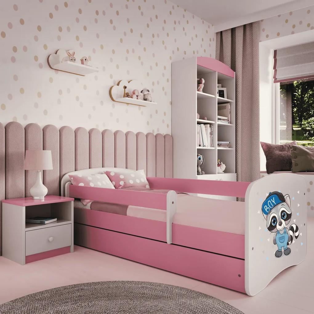 Detská posteľ Babydreams mýval ružová