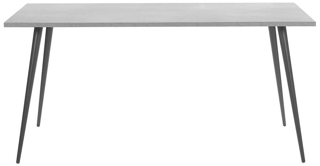 Jedálenský stôl 160 x 80 cm s betónovým efektom sivá/čierna SANTIAGO Beliani