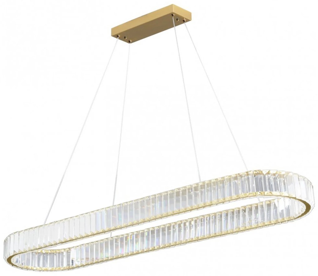 Toolight Toolight, LED stropné svietidlo 100x30 cm, 22W, APP1508-CP, zlatá matná, OSW-06971