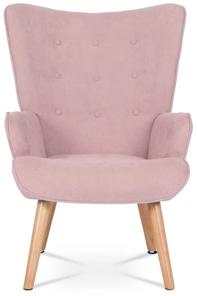 Kreslo s podnožkou PINK2, ružová