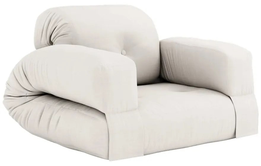 Rozkladacie kreslo so svetlobéžovým poťahom Karup Design Hippo Natural