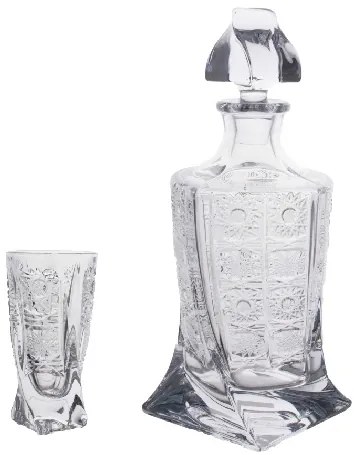 Broušený whisky set 6+1, Royal Crystal