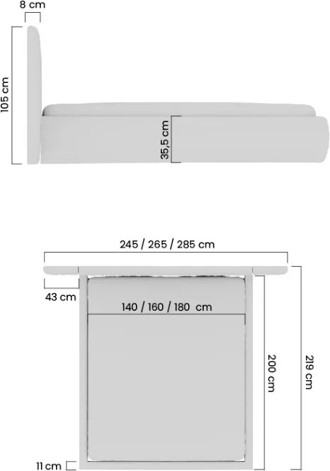 Čalúnená posteľ Galin 140x200 s úložným priestorom - béžová ľahko čistiaca textília Maya 01