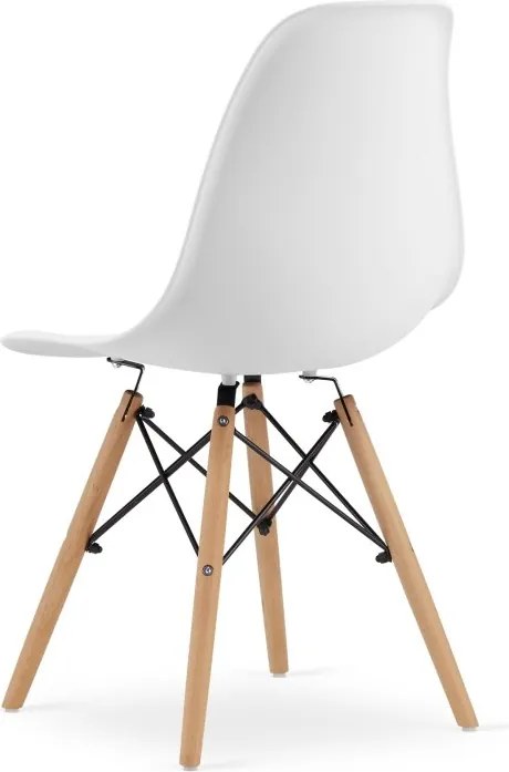 Jedálenská zostava TODI 80cm okrúhly stolový set biely a 2 stoličky OSAKA biele + 2 stoličky OSAKA biele ZADARMO