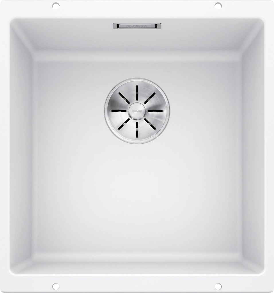 Blanco Subline 400-U, silgranitový drez pod pracovnú dosku 400x400x190 mm, 1-komorový, biela, BLA-523426