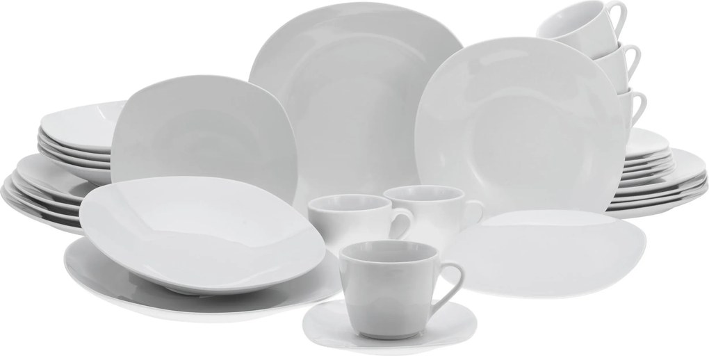 XXXLutz KOMBINOVANÝ SERVIS SQUARE WEISS 30-dielne Creatable - Online Only bytové doplnky - 007768134402