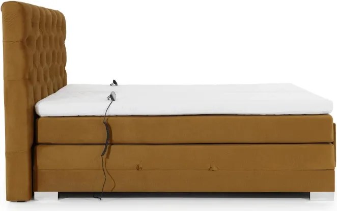 Kontinentálna posteľ CARLINO boxspring s elektrickým polohovaním 200x180, zelená (kronos 19)