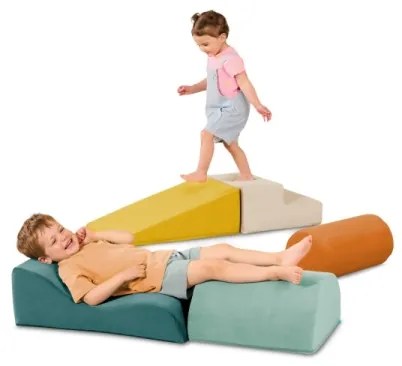 B-Toys - Detské penové kocky MAXI WONDERSHAPES 5 ks