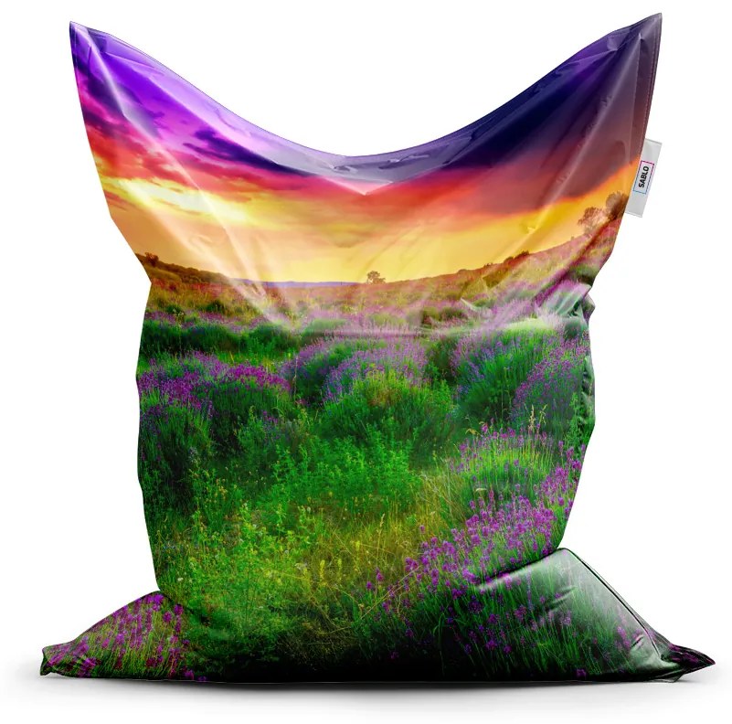 Sablio Sedací vak Levanduľové pole - 150x100 cm
