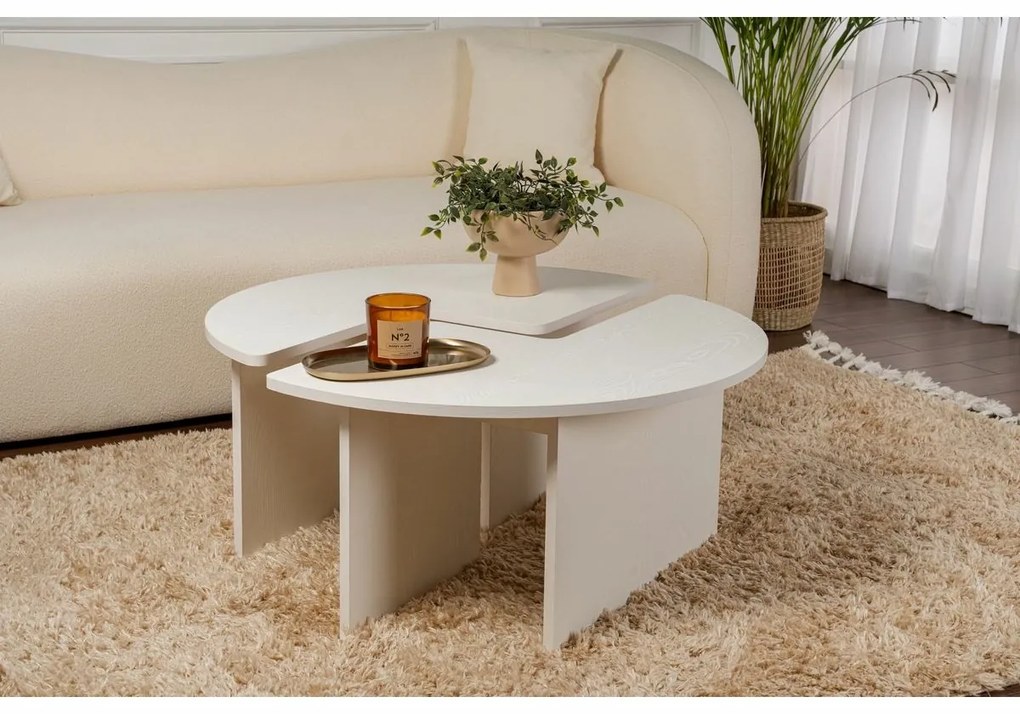 Konferenčný stolík Moira Wood White