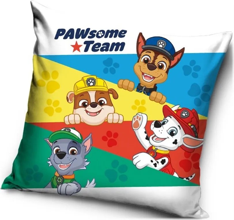 Vankúš Tlapková patrola - Paw Patrol - motív PAWsome Team - 40 x 40 cm