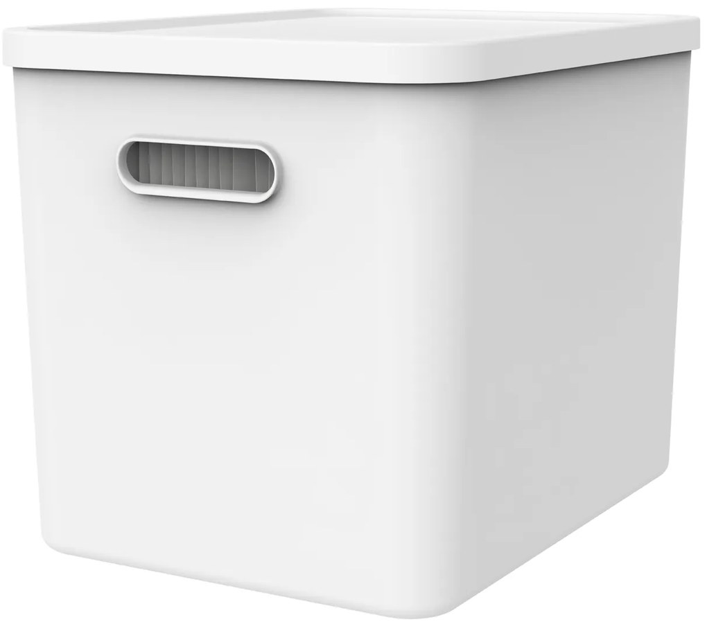 Rotho Úložný box na dokumenty, na archiváciu + 10 závesných zakladačov, myPAPER BOX - biely