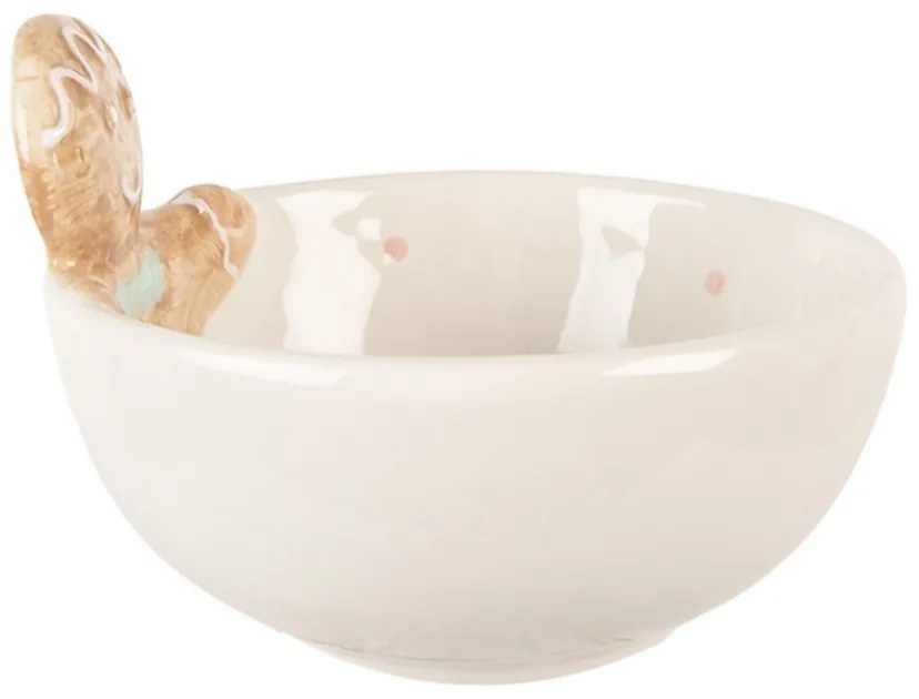 Biela keramická miska perníček Gingerbread Man - Ø 13*9 cm / 250 ml