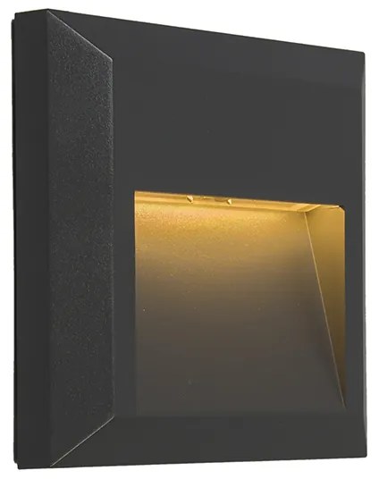 Moderná nástenná lampa tmavosivá štvorcová vrátane LED - Gem