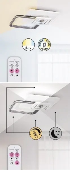 Rabalux 2937 - stmievateľný LED luster LED/48W/230V 3000K/4000K/6000K + diaľkový ovládač