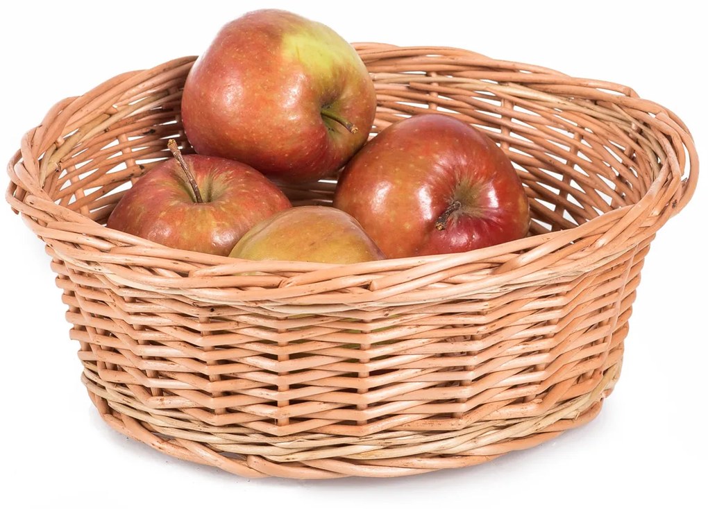 Košík prútený Radosť III.priemer 25 x v. 8(cm)