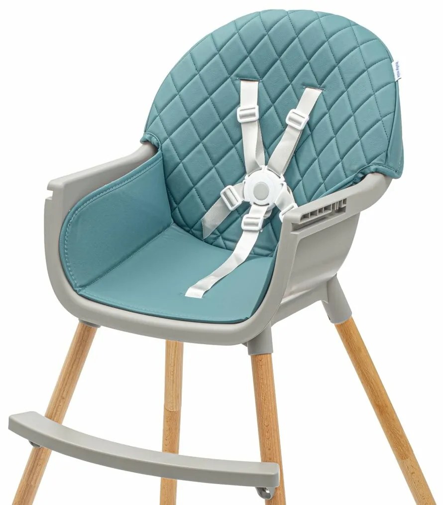 Baby Mix Jedálenská stolička Freja wooden, zelená