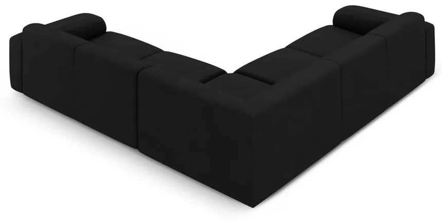 Čierna rohová pohovka (variabilná/do L) Molino – Micadoni Home