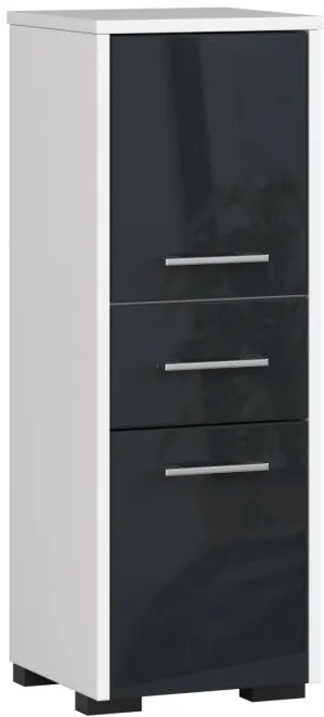 Kúpeľňová skrinka FIN 30 2D 1SZ 85 cm grafitová, lesk