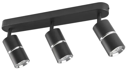 Bodové svietidlo BAMBOO 3xGU10/10W/230V čierna