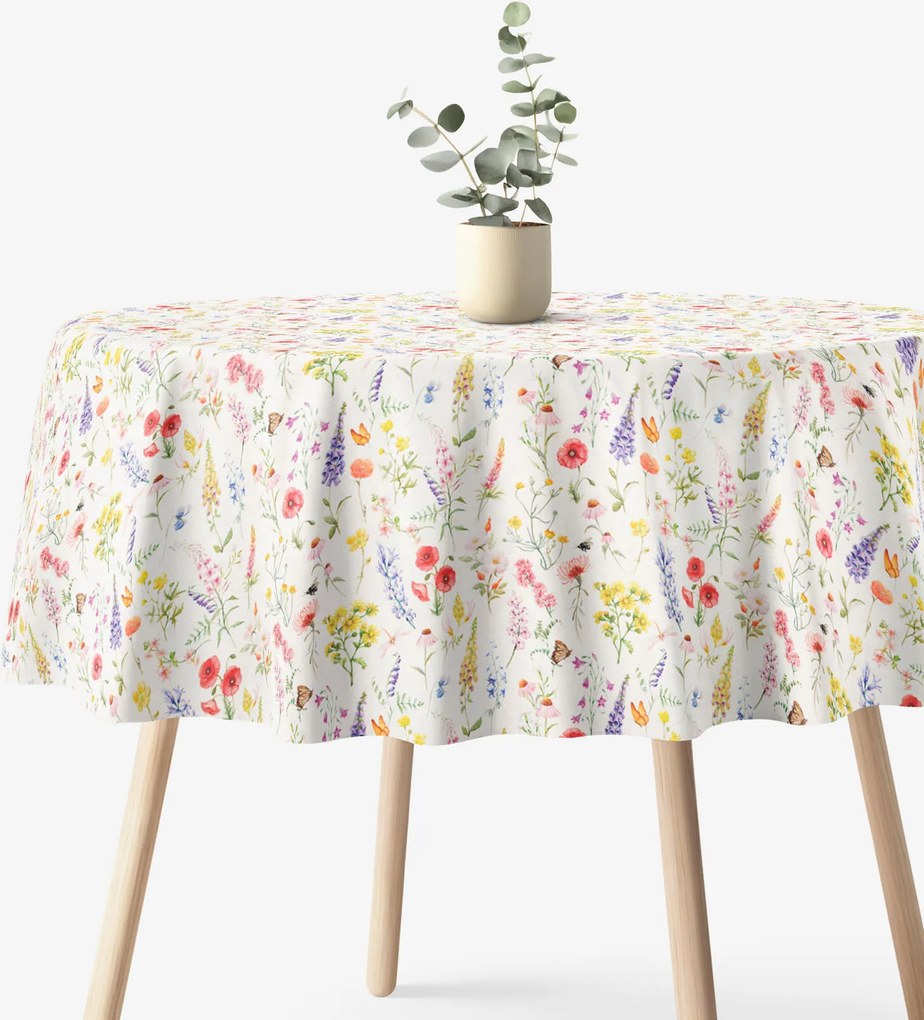 Goldea okrúhly obrus valencia - rozkvetlá lúka Ø 250 cm