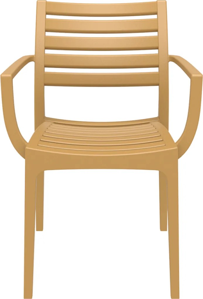 ARTEMIS záhradná stolička s podrúčkami brown