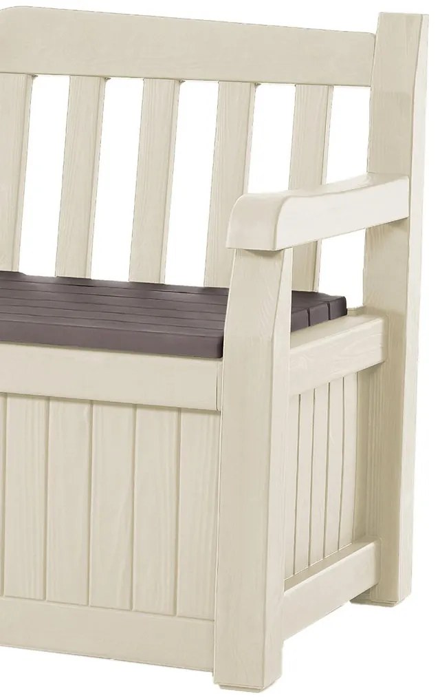 KETER EDEN GARDEN BENCH 265L úložná lavica 140 x 60 x 84 cm, béžová/hnedá 17190198