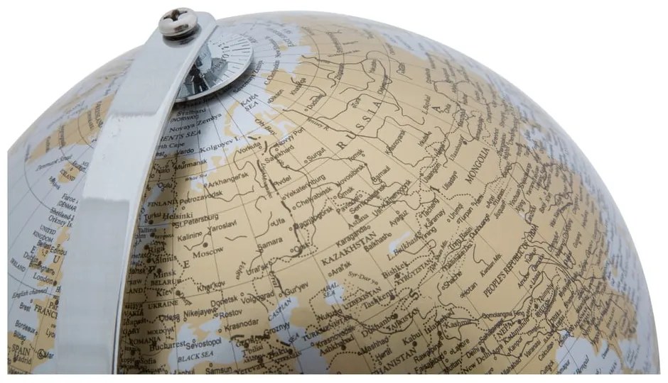 Stolová dekorácia v strieborno-zlatej farbe Mauro Ferretti Globe, výška 28 cm