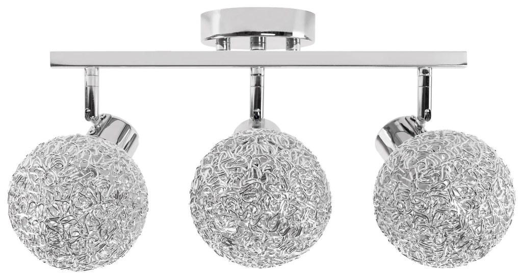 Toolight - Stropná kovová lampa GLAMOUR 3xE27 60W APP672-3C, chrómová, OSW-05642