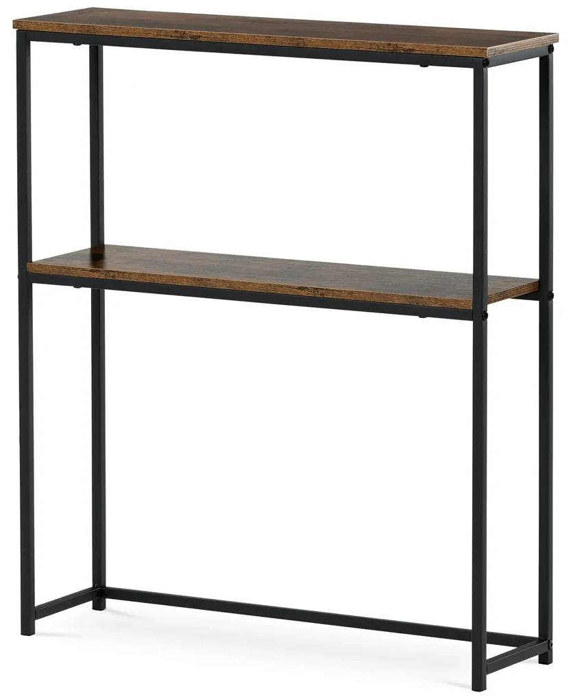Autronic - Konzolový stolek s policí, 70x20x82 cm, dekor staré dřevo - CT-G1082 OLW AKCE NOVINKA