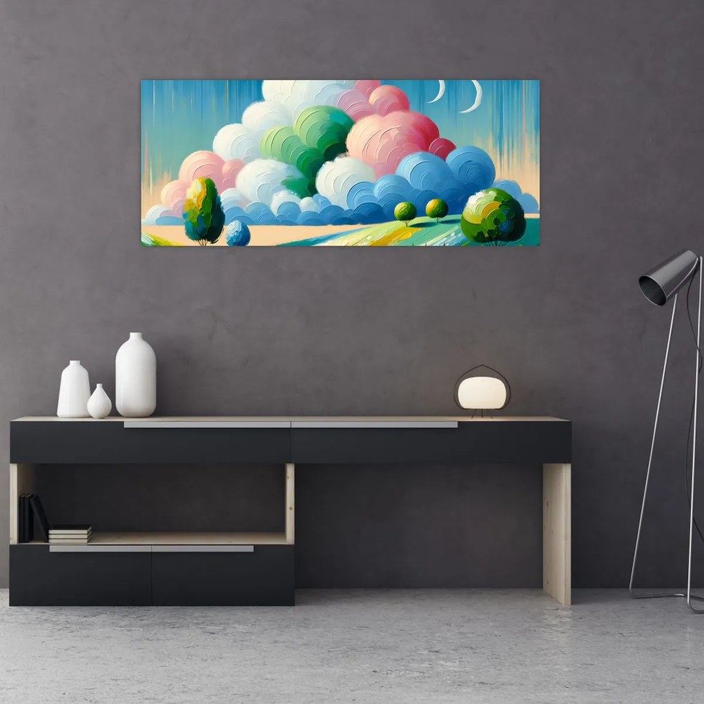 Obraz - Krajinka s mrakom (120x50 cm)