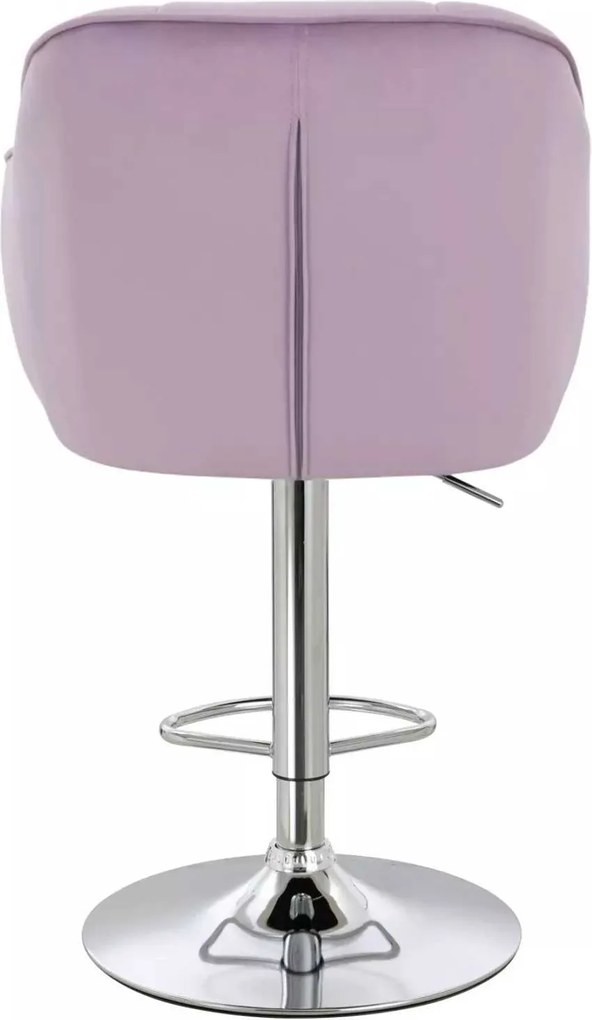 LuxuryForm DESIGN Barová stolička AVOLA VELUR na striebornom tanieri - levanduľa