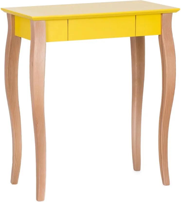 Žltý písací stôl Ragaba Lillo, dĺžka 65 cm